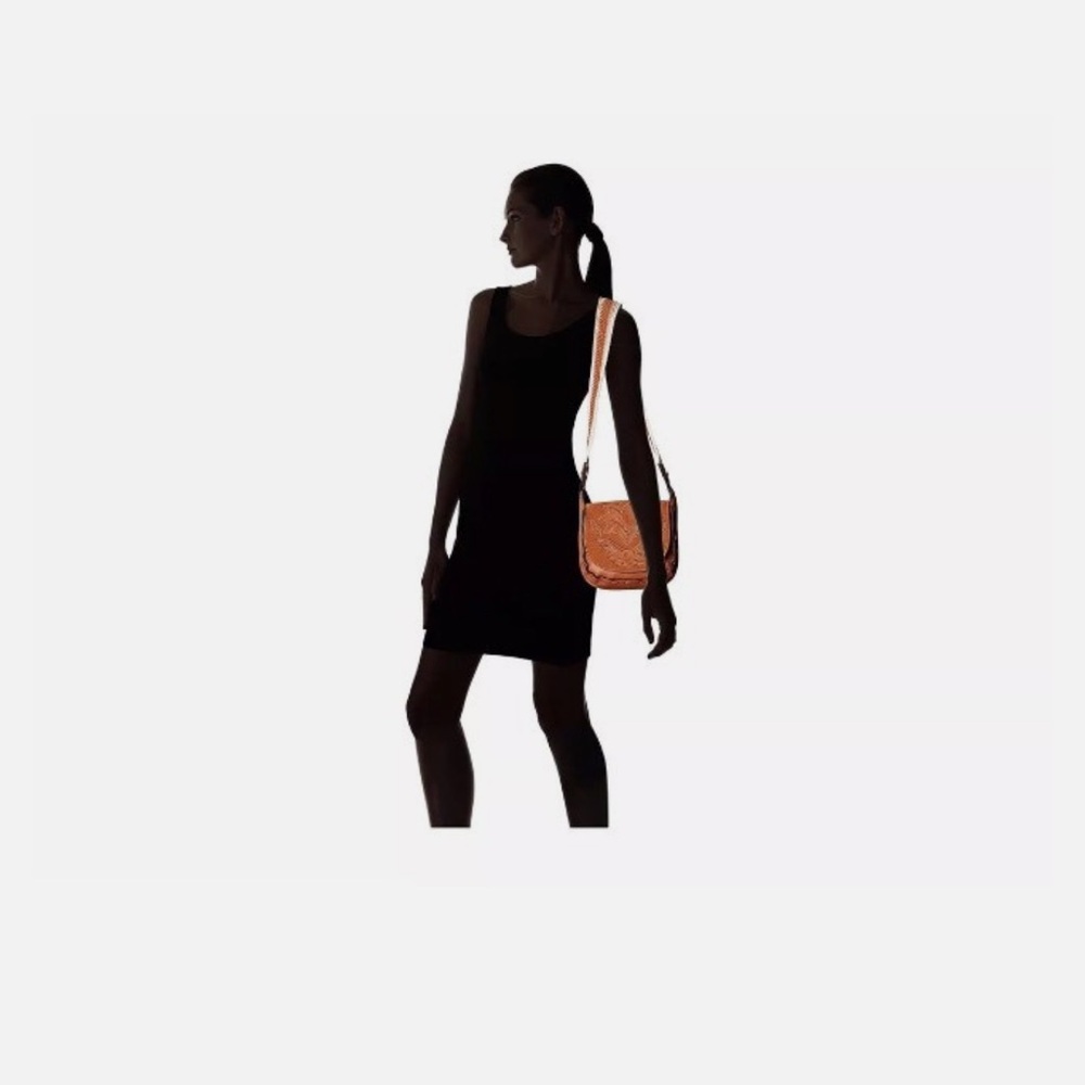 SAM EDELMAN NWOT Leather Emma Wide Crochet Strap Crossbody Shoulder Bag - Picture 6 of 6